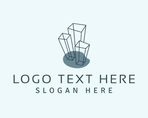 Apartment - Tower Building Structure logo design