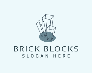 Blocks - Tower Building Structure logo design