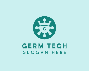 Germ - Crown Virus Bacteria logo design