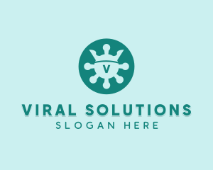 Virus - Crown Virus Bacteria logo design