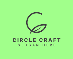 Green Leaf Circle logo design