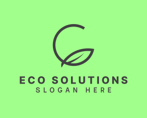 Environmentally Friendly - Green Leaf Circle logo design