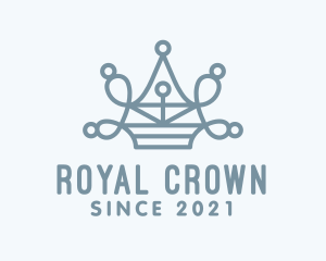 Blue Jewelry Crown  logo design