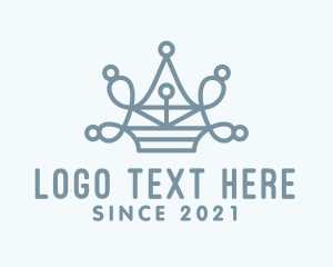 Expensive - Blue Jewelry Crown logo design