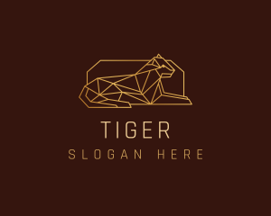 Geometric Golden Wildcat Logo