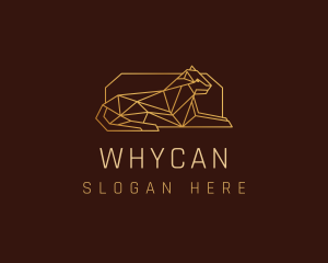 Geometric Golden Wildcat Logo