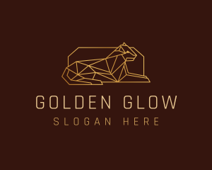 Golden - Geometric Golden Wildcat logo design