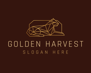 Golden - Geometric Golden Wildcat logo design