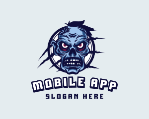 Monster - Scary Undead Zombie Gaming logo design