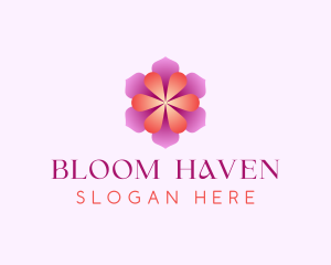 Wellness Floral Flower logo design