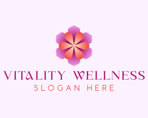 Wellness Floral Flower logo design