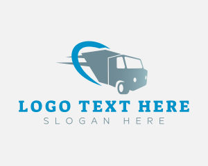 Courier - Fast Cargo Truck logo design