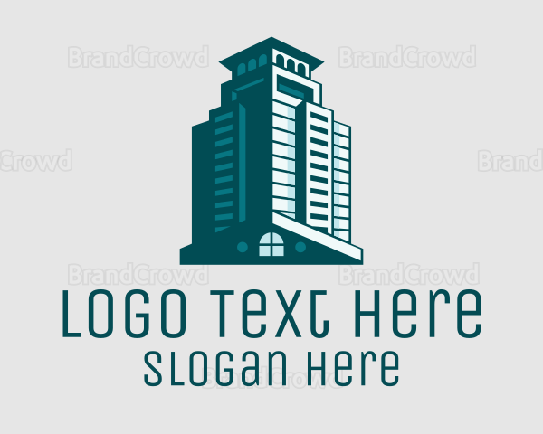 Elegant Teal Building Logo