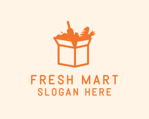 Supermarket - Grocery Delivery Box logo design