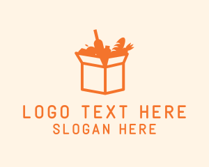 Bread - Grocery Delivery Box logo design