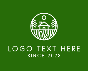 Eco Park - Outdoor Forest Cabin logo design