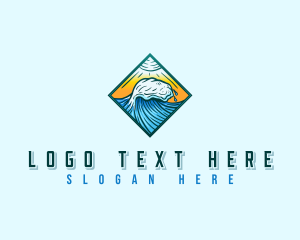 Water Current - Surf Ocean Wave logo design