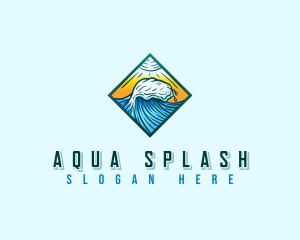 Surf Ocean Wave logo design