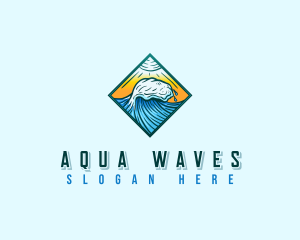 Surf Ocean Wave logo design