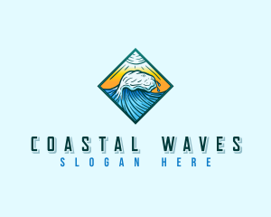 Surf Ocean Wave logo design