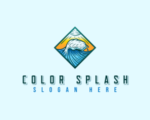 Surf Ocean Wave logo design