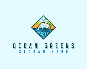 Surf Ocean Wave logo design