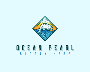 Surf Ocean Wave logo design