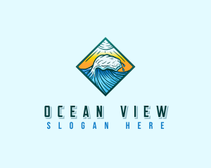 Surf Ocean Wave logo design