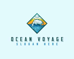 Surf Ocean Wave logo design