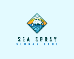 Surf Ocean Wave logo design