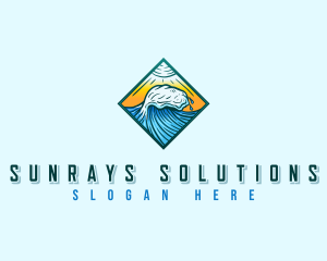 Surf Ocean Wave logo design