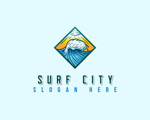 Surf Ocean Wave logo design