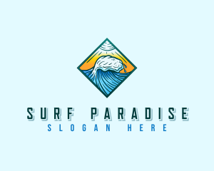 Surf Ocean Wave logo design