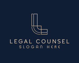 Legal Firm Letter L logo design