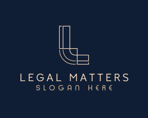 Legal Firm Letter L logo design