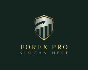 Forex - Arrow Shield Chart logo design