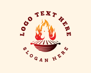 Eatery - Flame Chicken Grill logo design