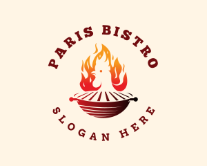 Flame Chicken Grill logo design