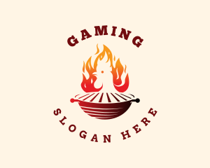 Roast - Flame Chicken Grill logo design