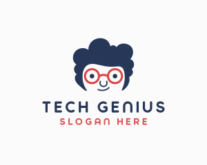 Genius Geek Kid logo design