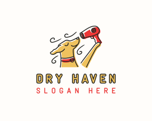 Dry - Dog Grooming Hair Dryer logo design