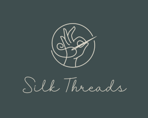 Minimalist Hand Needlework logo design