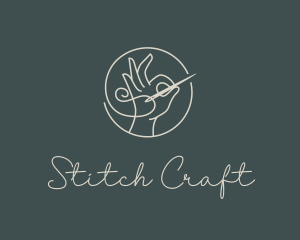 Needlework - Minimalist Hand Needlework logo design