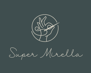 Thread - Minimalist Hand Needlework logo design
