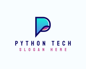 Tech Software App Letter P logo design