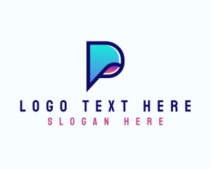 App - Tech Software App Letter P logo design