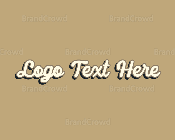 Retro Simple Store Script Logo