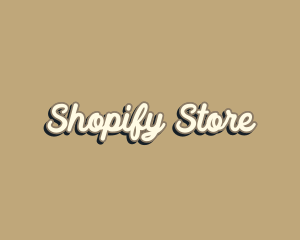 Retro Simple Store Script logo design