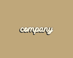 Signage - Retro Simple Store Script logo design