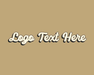 Signage - Retro Simple Store Script logo design